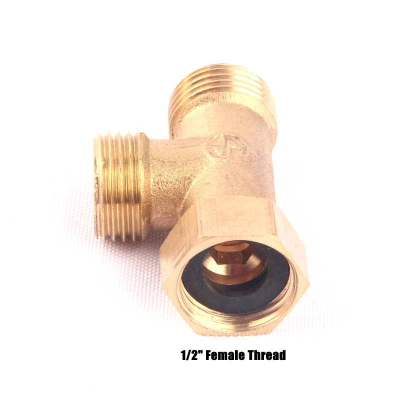 1pcs NuoNuoWell Brass 1/2&quot Female to Male 3 Way Hose Connector Garden Irrigation Watering Metal Adapter Gas Pipe Coupler | Дом и сад