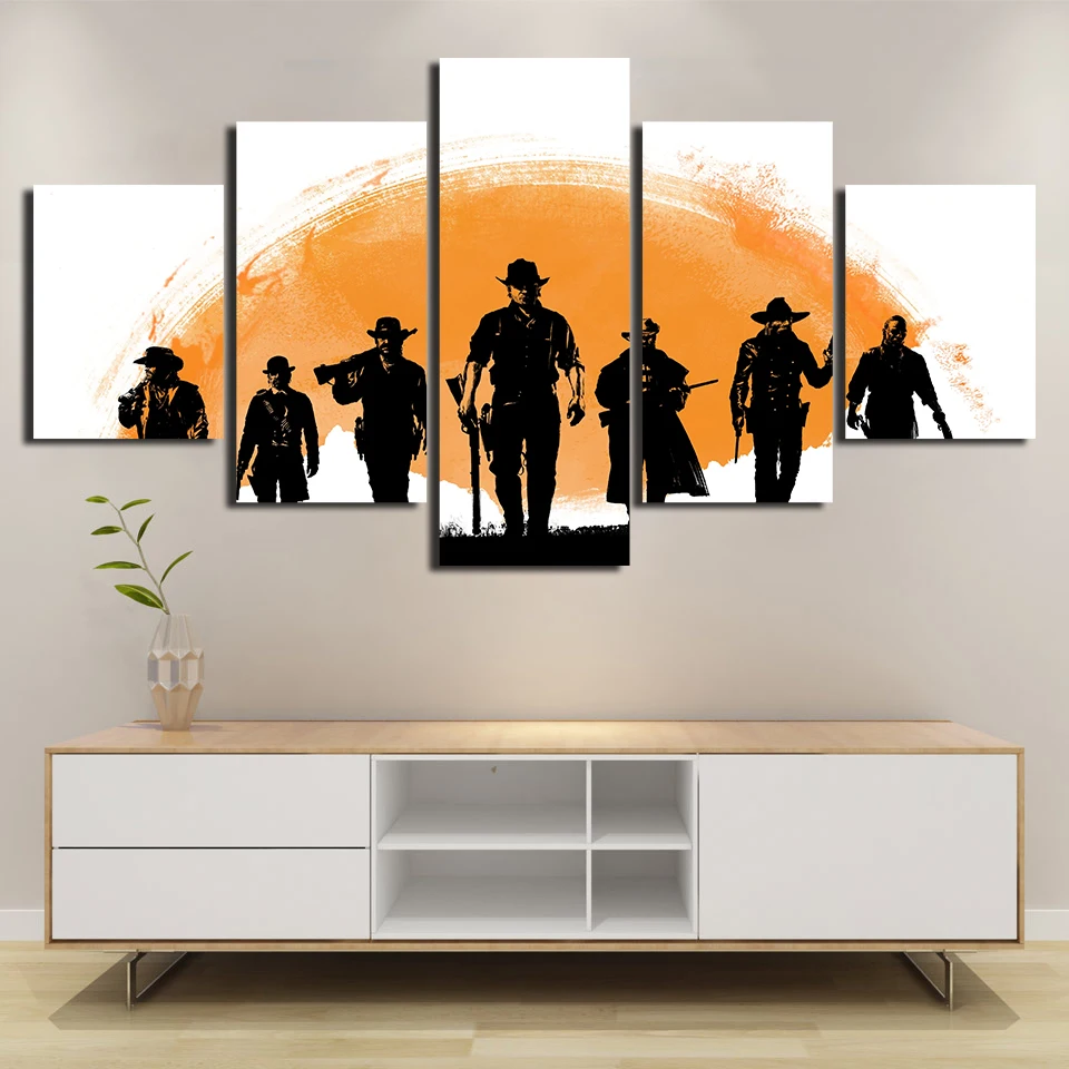 Современные hd принты на холсте Аватар Wall Art 5 шт красный изображения из фильма Red