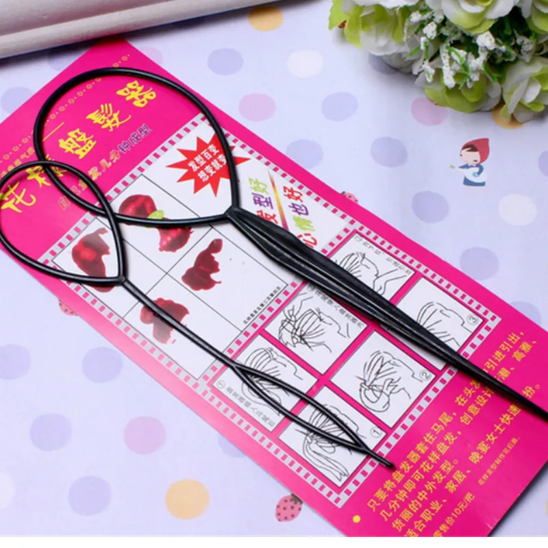 2 шт. пластиковые зажимы петли для прически конский хвост| |