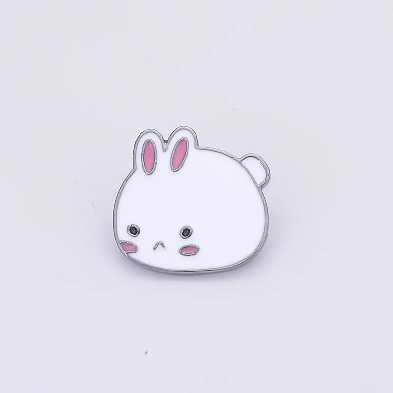 rabbit 12 Pin Милые Броши с животными для женщин и мужчин китайские булавки "Зодиак" мультяшная мышь кролик овечка Эмаль Булавка джинсовые куртки воротник значок - Окраска металла: rabbit