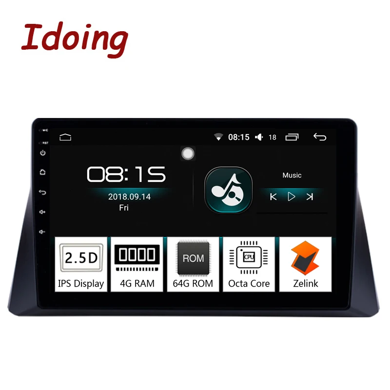 Idoing автомобильный мультимедийный плеер на Android 10 2 экран 8 0 дюйма 4 Гб + 64