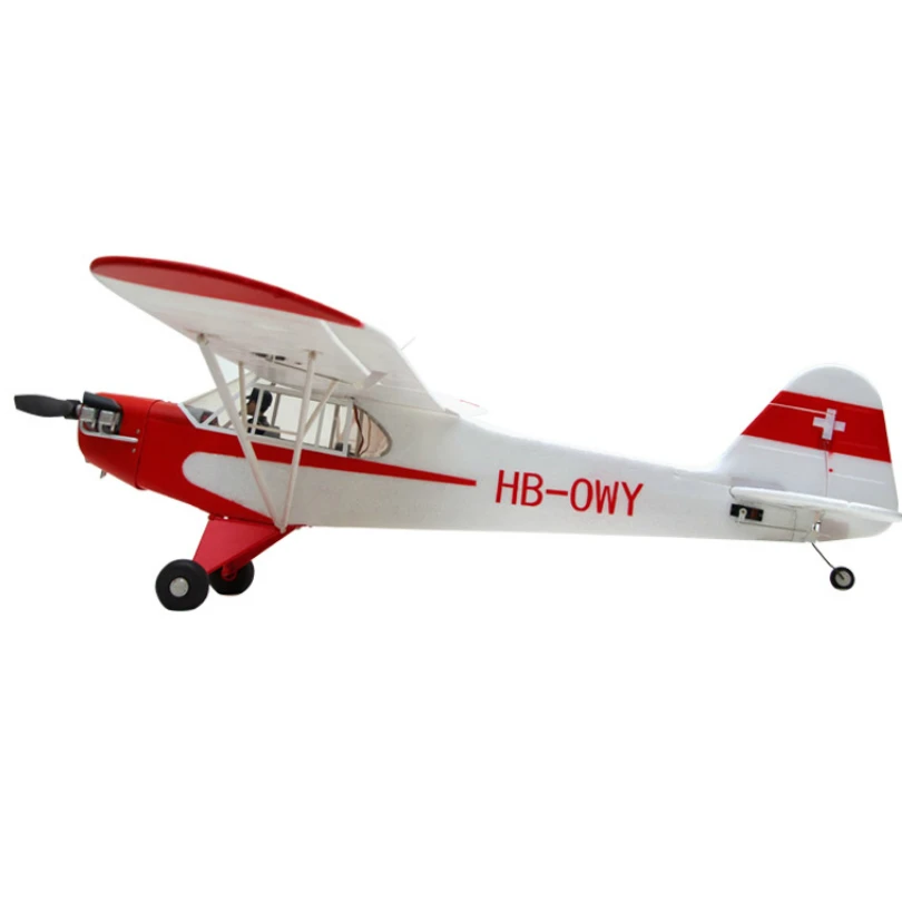 Радиоуправляемый самолет FMS 1400 мм 1 4 м J3 Cub Пайпер V3 с плавает рефлекс гироскоп