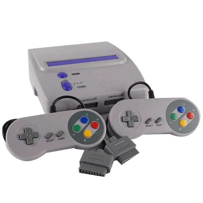 Новая ТВ Видео игровая консоль для 16 битных игр Snes с двумя Проводные джойстики S