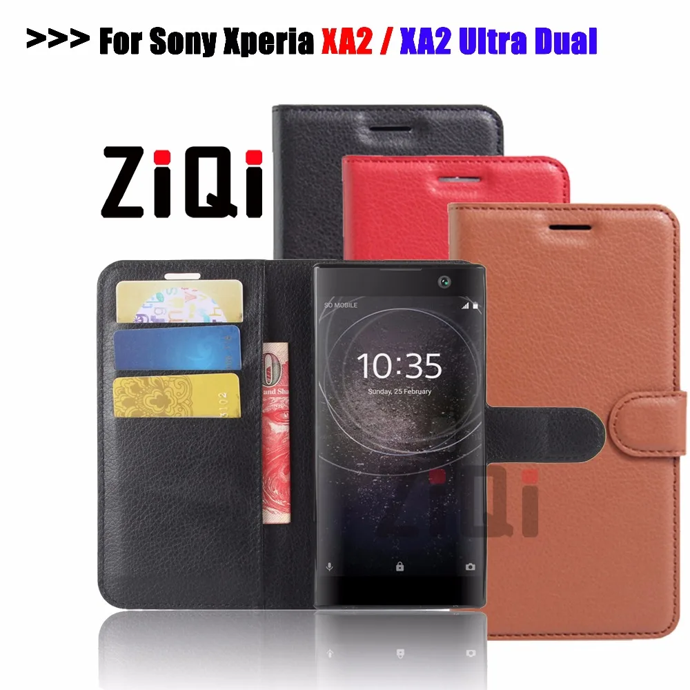 Ziqi для Sony Xperia xa2 ULTRA чехол 6.0 дюймов роскошные кожаные Бумажник Обложка плюс Coque