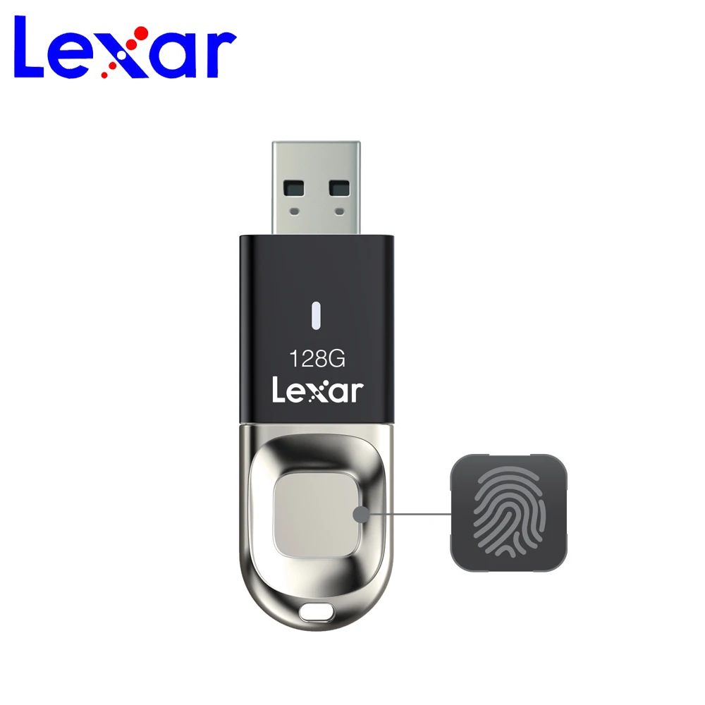 100% Оригинальный Lexar Распознавание отпечатков пальцев USB 128g 64G F35 3 1 флеш накопитель