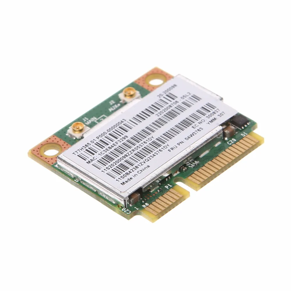 300 Мбит/с 2 4 + Wi-Fi 5 ГГц BCM943228HMB Bluetooth 0 Половина Mini Pci-e беспроводная и отделением для