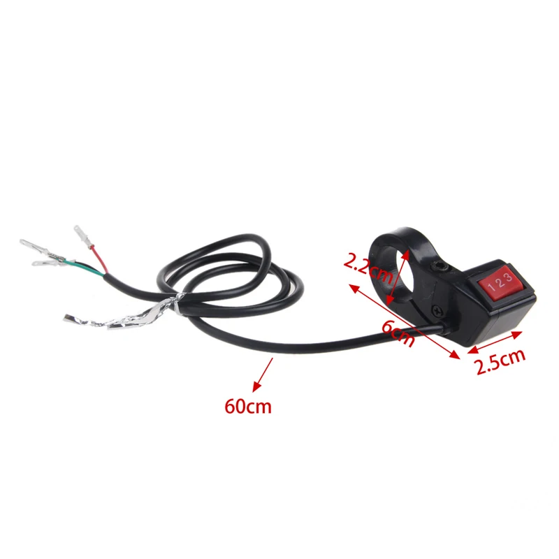 

22mm Electric 3 Speed Module Switch For Shift E-bike Scooter Bike Motorcycle Kitqiang