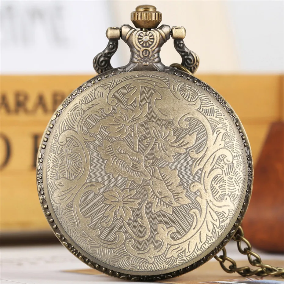 Punk Cool Monkey King Design Quartz Bronze Pocket Watch Vintage Necklace Chain Souvenir Pendant Watches Gifts Men Women Kids | Наручные