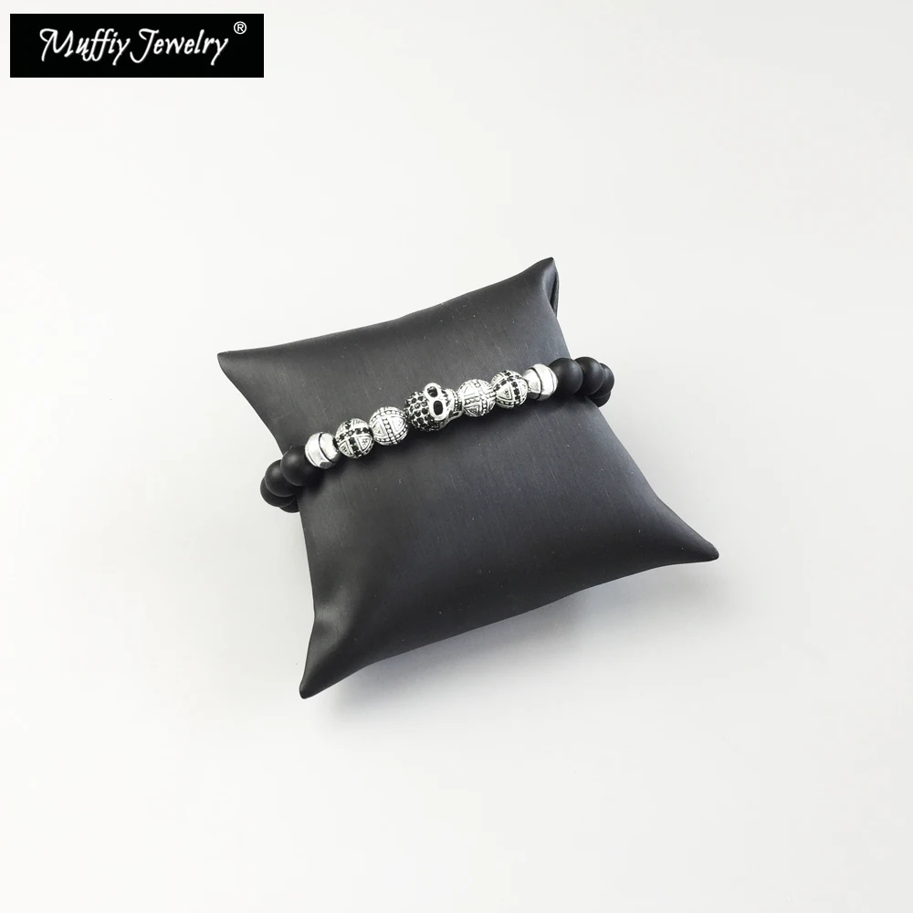 Браслет с бусинами в виде черепа и Креста модное ювелирное изделие европейском