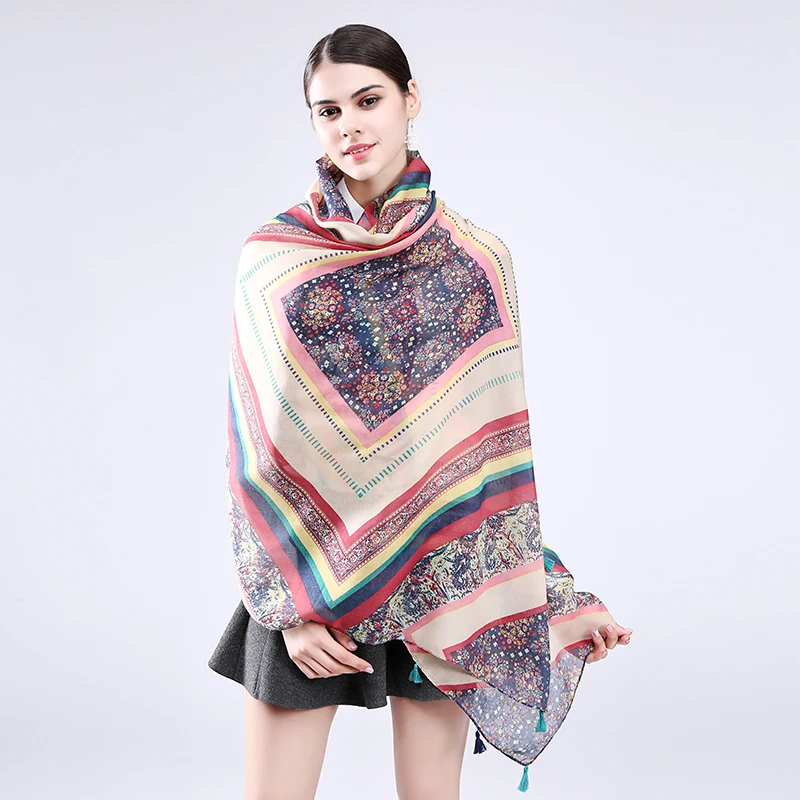 Marte и JOVEN новые Для женщин Ретро в богемном стиле с цветочным принтом Обёрточная