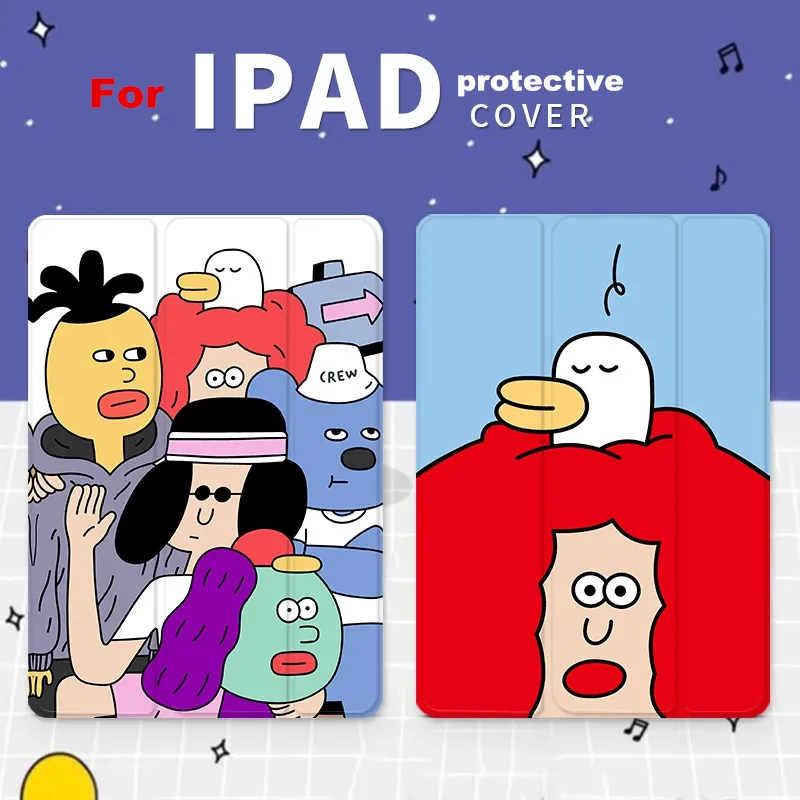 Забавный Симпатичный магнит откидная крышка для iPad Pro 9,7 11 air 10,5 12,9 10,2 Mini2 на возраст 3, 4, 5, планшет чехол для нового iPad 9,7 7th