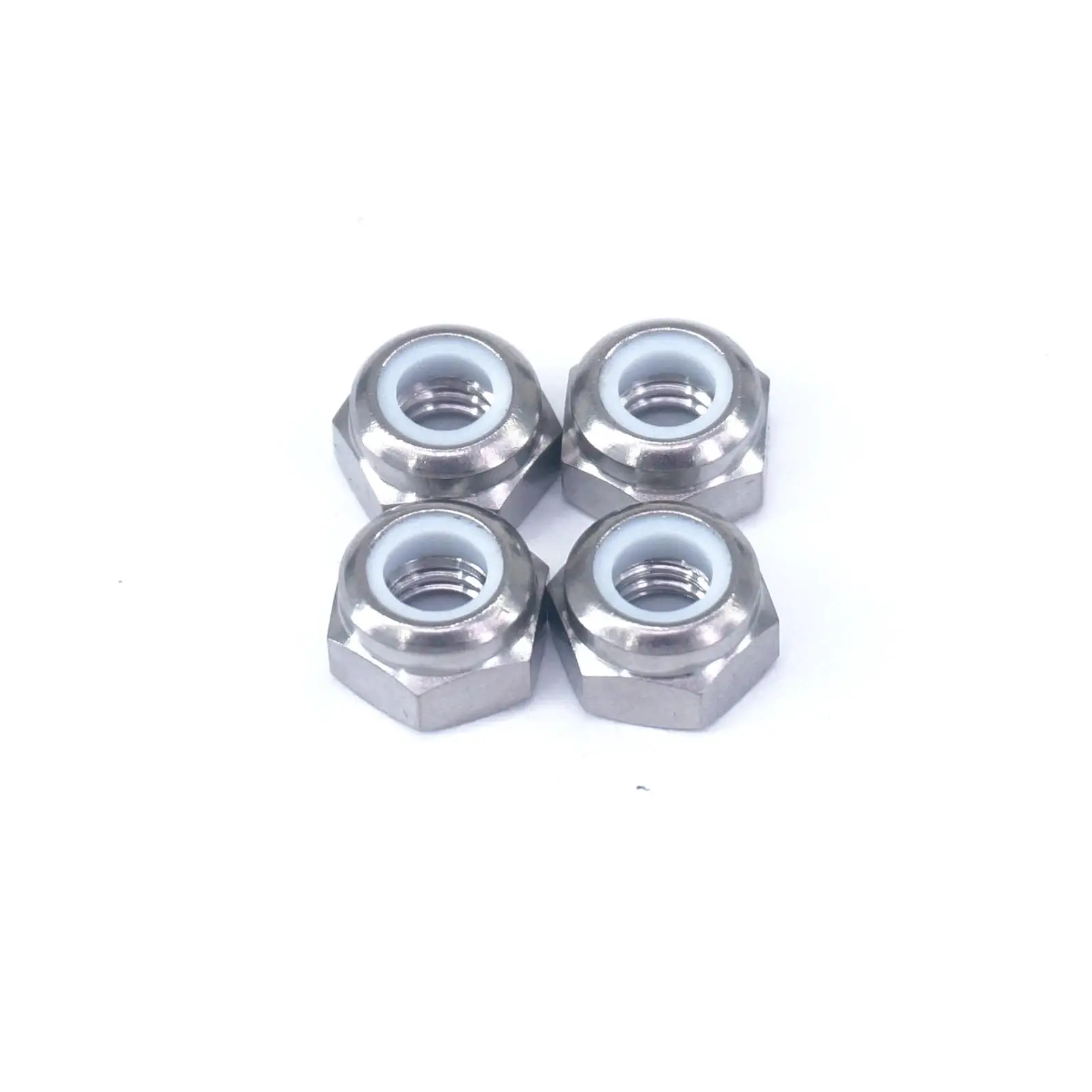 

4 PCS M6 1mm Pitch GR5 Titanium Alloy Nylon Self Locking Nut For Bicycle
