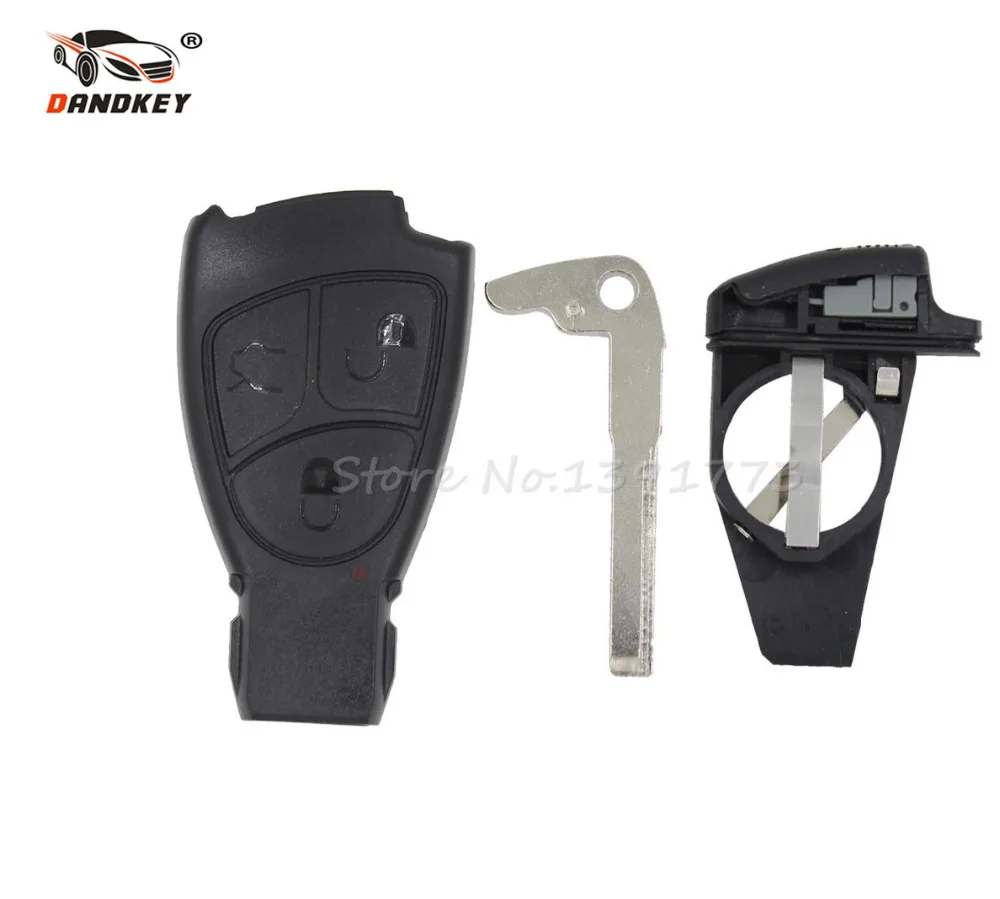 DANDKEY 3 кнопки Smart Remote Key Shell для Mercedes Benz MB C E ML S SL SLK CLK AMG мягкий держатель батареи