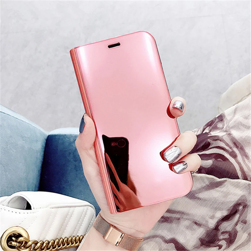 Зеркальный прозрачный флип-чехол для iPhone 13 12 Mini 11 Pro Max XS MAX XR X противоударный чехол
