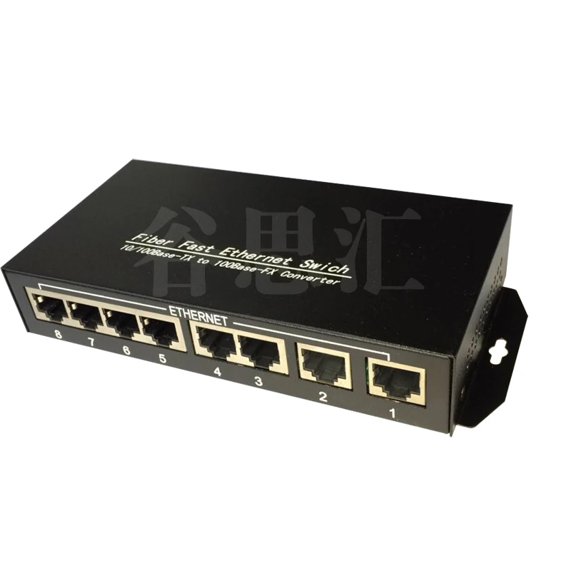 1F8E волоконно-Быстрый ethernet POE коммутатор 1 одномодовый двухволоконный оптический