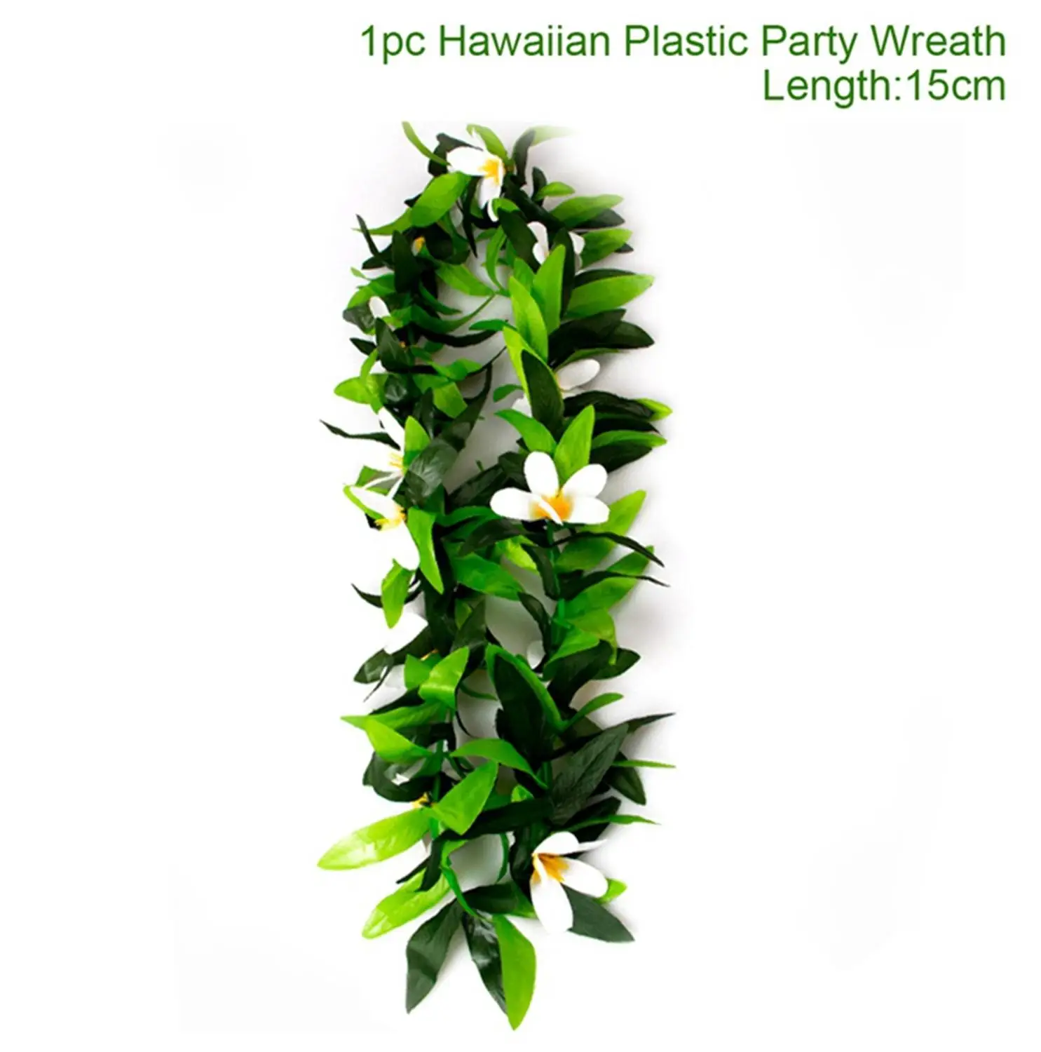 HUIRAN Hawaii Party Decorations Pink Flamingo Decoration Summer Tropical Hawaiian Party Favors Supplies Luau Aloha Party Decor - Цвет: Wreath 1pc