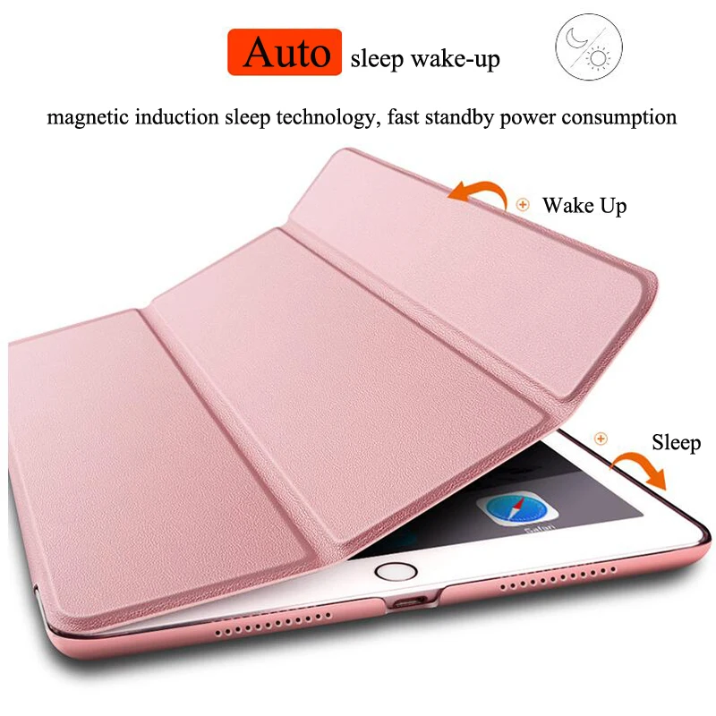 Силиконовый чехол для iPad Air A1474 A1475 A1476 оригинальный умный из искусственной кожи с
