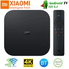 ТВ-приставка Xiaomi Mi Box S, глобальная ТВ-приставка 4K, четырехъядерный процессор, 64 бит, Mali-450, 1000 Мбитс, Android 8,1, ТВ-приставка 2 ГБ + 8 Гб, 2,4G5,8G, Wi-Fi, BT4.2