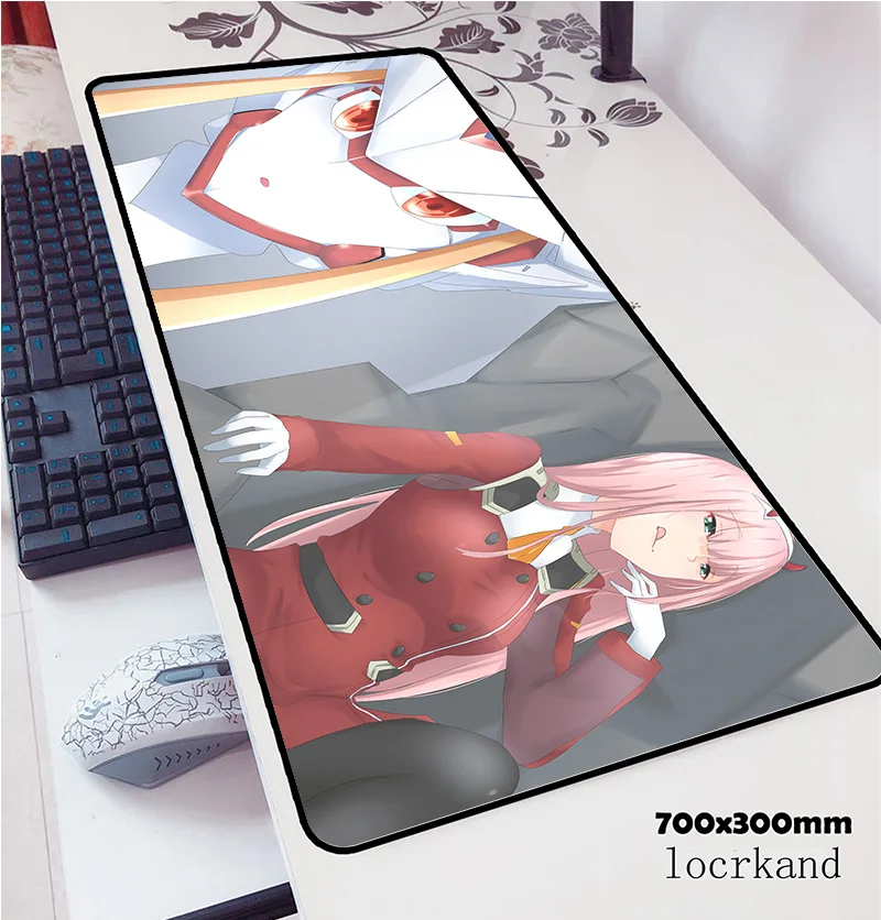 Коврик для мыши darling in the franxx 70x30 см игровой коврик классный новый офисный notbook