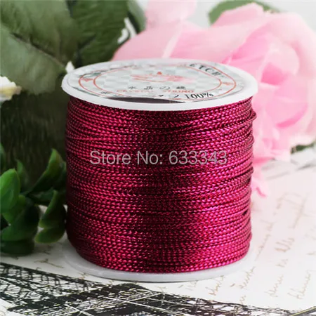 Min Order $9.9 Free Shipping 1mm DIY Jewelry Line/Packaging Line/Necklace/Bracelet Rope (1Roll)(Mulberry)77031# |