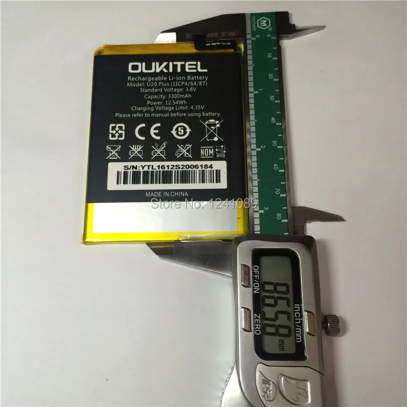 100% Оригинальный аккумулятор для OUKITEL U20 plus 3300 мАч 5 дюйма MTK6737T с высокой