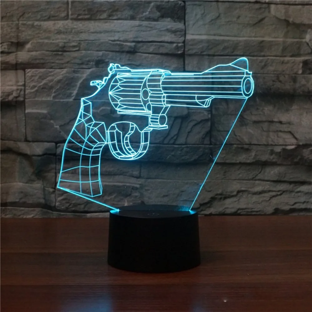 Revolver 3d Light Colorful Led Visual Gift Atmosphere Table Lamp | Освещение