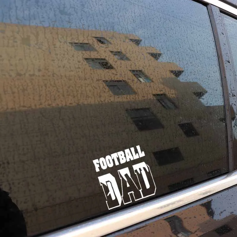YJZT 14.1CM*13.9CM FOOTBALL DAD Vinyl Decal Personality Car Sticker Black/Silver C3-1614 | Автомобили и мотоциклы