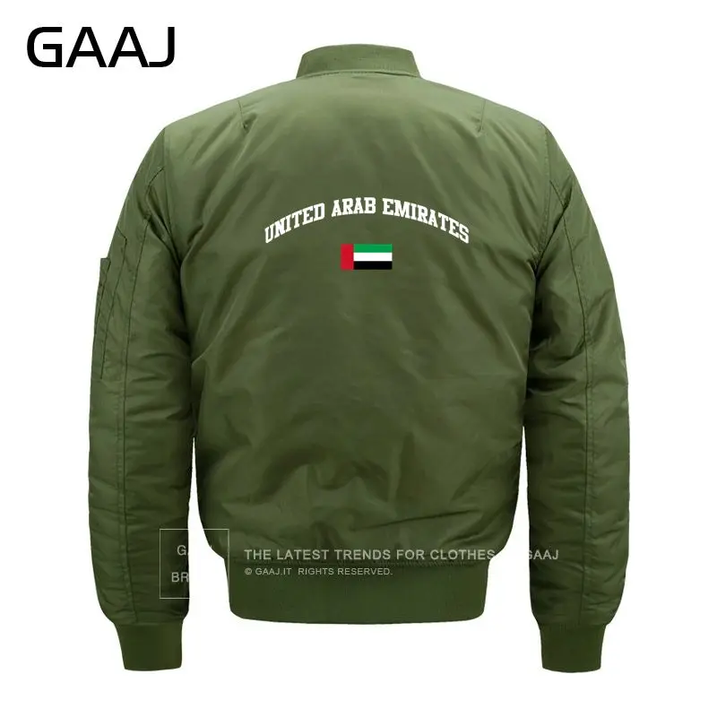 GAAJ ОАЭ куртка с изображением флага мужская бейсбольная куртка с круглым вырезом Осенняя армейская 6XL 7XL 8XL Повседневная брендовая одежда военная#76586 - Цвет: Thin Army