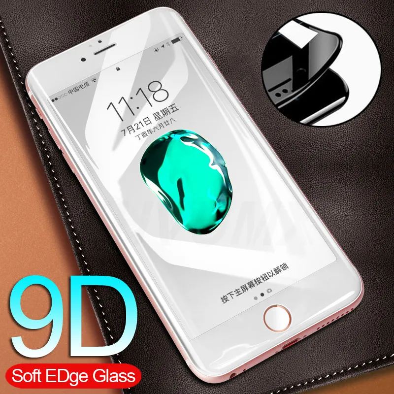 9D полное Защитное стекло для iPhone 6 7 6s 8 Plus X Закаленное XS Max XR пленка | Мобильные