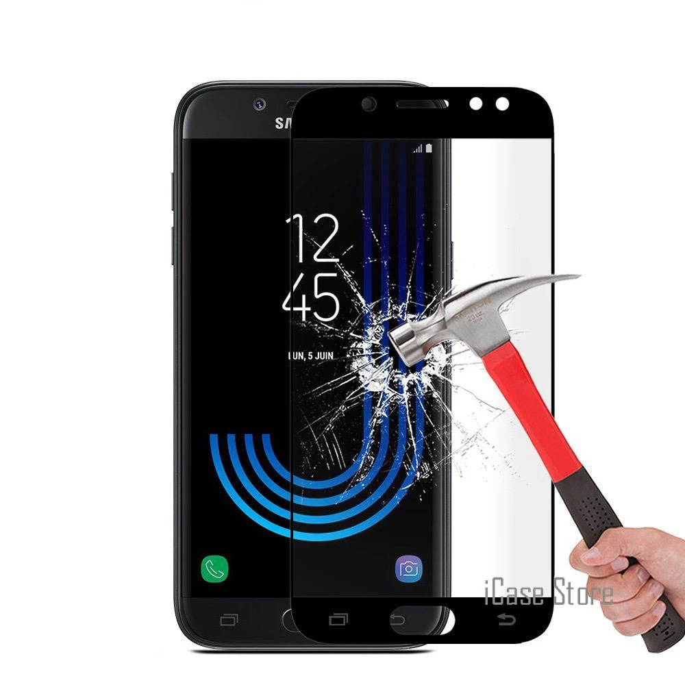 9 H полное покрытие экрана из закаленного стекла для Samsung Galaxy J7 2017 SM J730F/DS J730F J730K J730FM