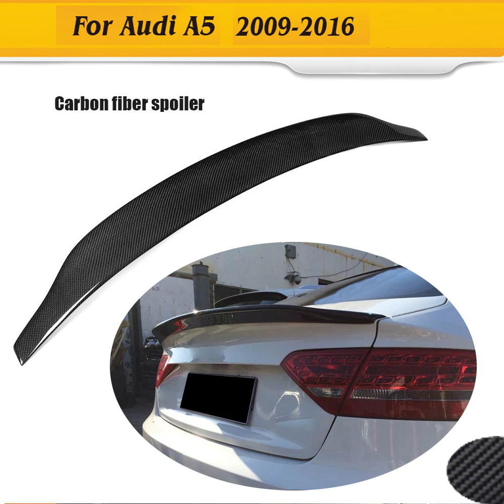 Спойлер для багажника из углеродного волокна Audi A5 Coupe 4 Door 2 2009 2016 Non S line|Спойлеры и