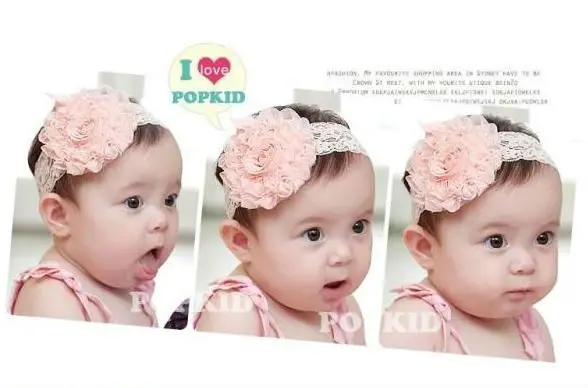 Lot 3 Pink New Fashion baby Girls Kid Flower Headband | Детская одежда и обувь
