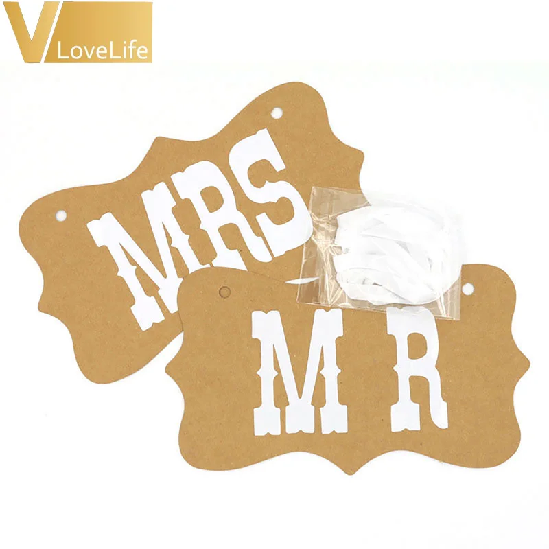 Свадебные Photobooth Реквизит Гирлянда высокое качество баннера картона MR MRS реквизит