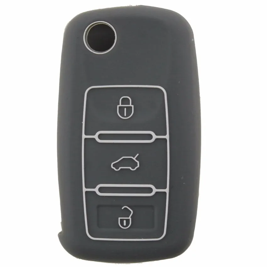 

3 кнопки силикагель чехол для ключа автомобиля для Фольксваген Touareg GTI Cabrio CC R32 Beetle Scirocco Tiguan Sharan Amarok