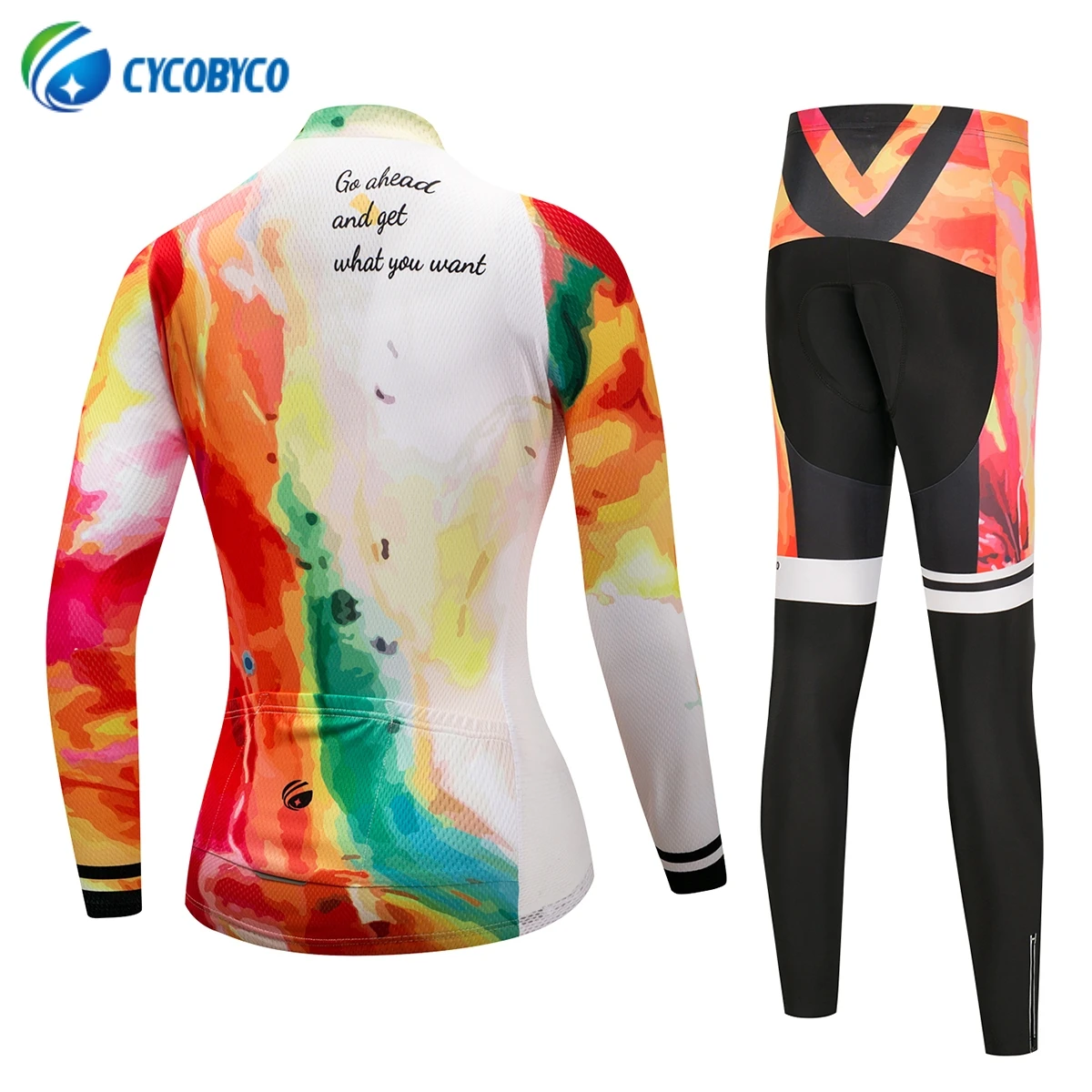

Cycobyco Autumn Colorful Women Cycling Jersey Set /Mountian Bike Wear Ropa Ciclismo Cycling Bicycle Clothes Cycling Clothing