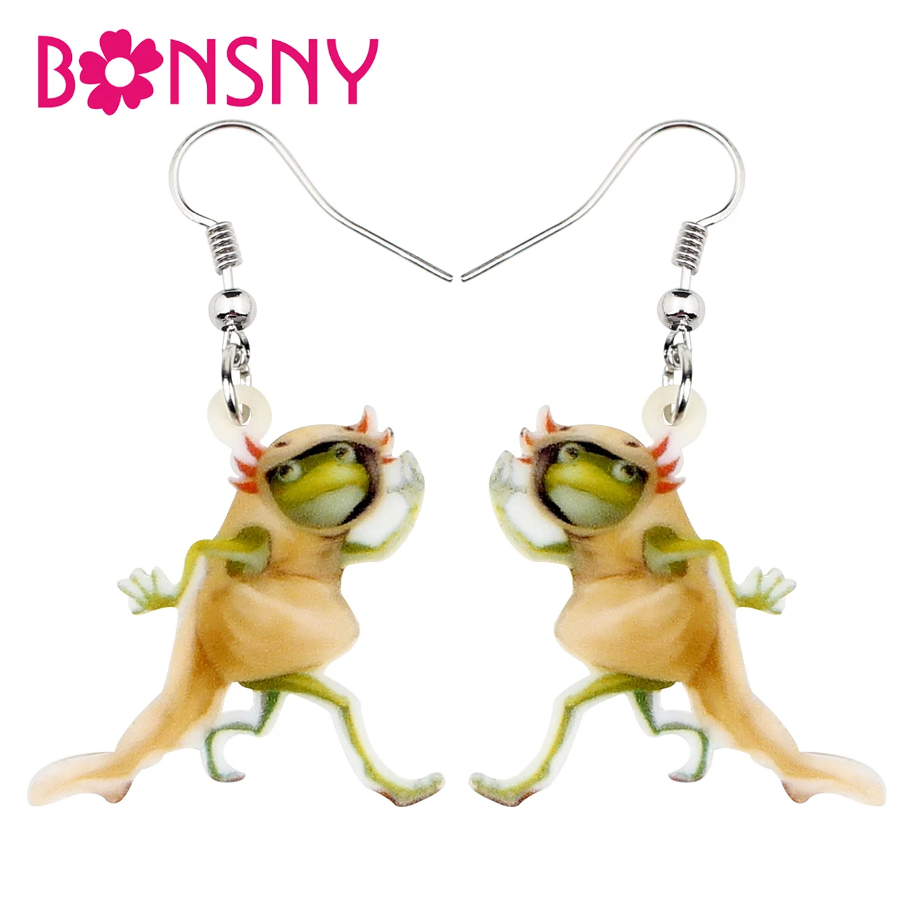 Акриловые подвески Bonsny в виде лягушки для бега ювелирные изделия животных женщин