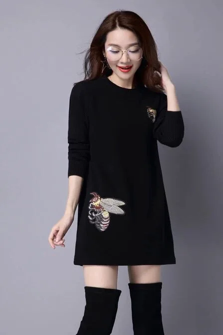 Free Shipping Fashion Casual Women's Clothing Female Solid Color O-Neck Long Sleeved Knitted Sweater Women Soft Wool Pullovers | Женская