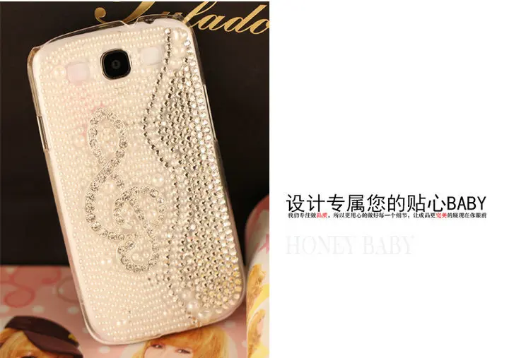 Free Shipping!Customize Pearls/Rhinestone PC Case for Samsung Note2/3/4 Edge N9150 Fashion Cover Galaxy n7100 n9000 n9100|cover sofa|cover samsung