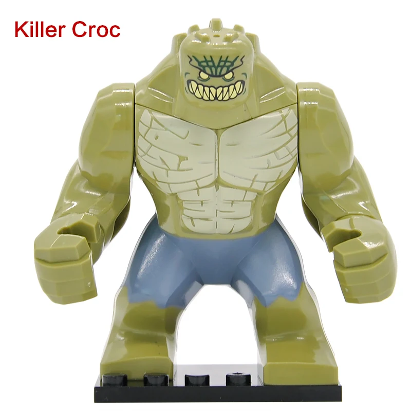 Killer Croc 10 шт. Супер герой мстители большие фигурки Халк дарксейд Горилла гродд со знаком Железного человека 38 Igor пещера Тролль строительные блоки игрушки - Цвет: Killer Croc