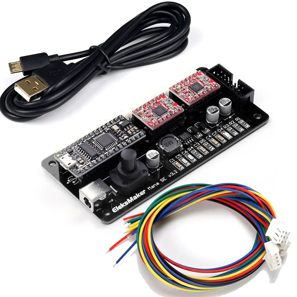 EleksMaker EleksMana SE XY 2 оси шаговый двигатель контроллер контроллера плата панель