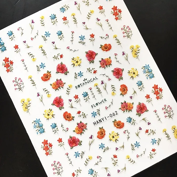 Hanyi-62 Новейшие 3d наклейки для дизайна ногтей SOLONAIL hanyi-19 flower-19 Stamp шаблон Переводные картинки инструмент DIY Инструменты для украшения ногтей - Цвет: Hanyi-62