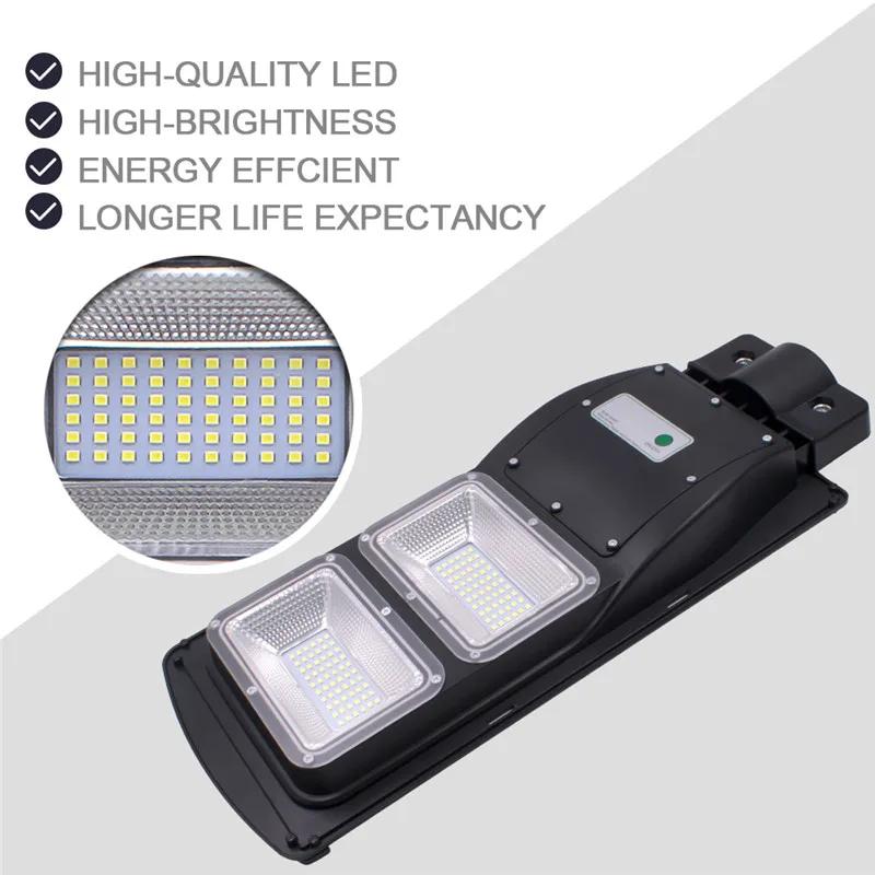 1 шт. 60/90 Вт 120/180LED Солнечный уличный светильник радар+ PIR датчик движения открытый настенный светильник Солнечный водонепроницаемый Ландшафтный садовый светильник