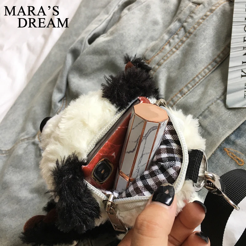 Mara мечта новые милые тапочки в виде плюшевой панды сумка портмоне сумки твердые