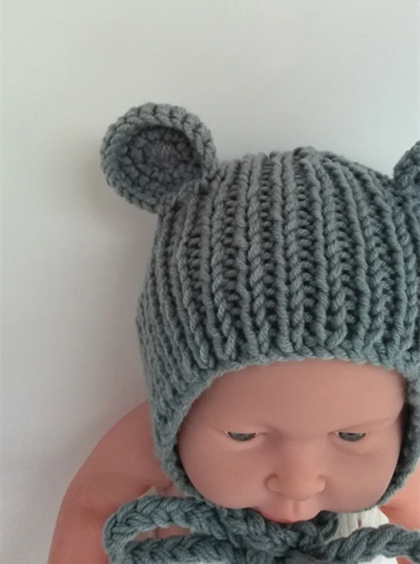 newborn photo props Newborn bonnet with ears detskaya shapka | Детская одежда и обувь
