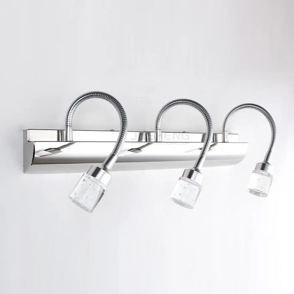 Современная светодиодная Хрустальная настенная лампа для ванной комнаты