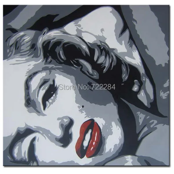 Абстрактная Современная холщовая настенная поп арт Ручной Работы Красочный