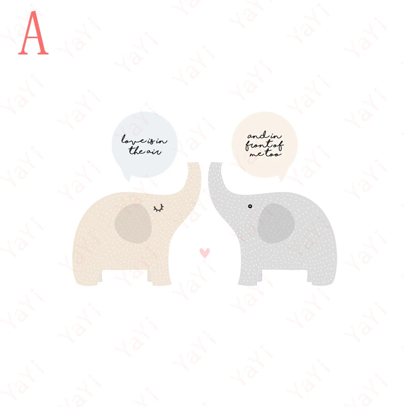 Детская художественная печать слон милый детский подарок сафари современное