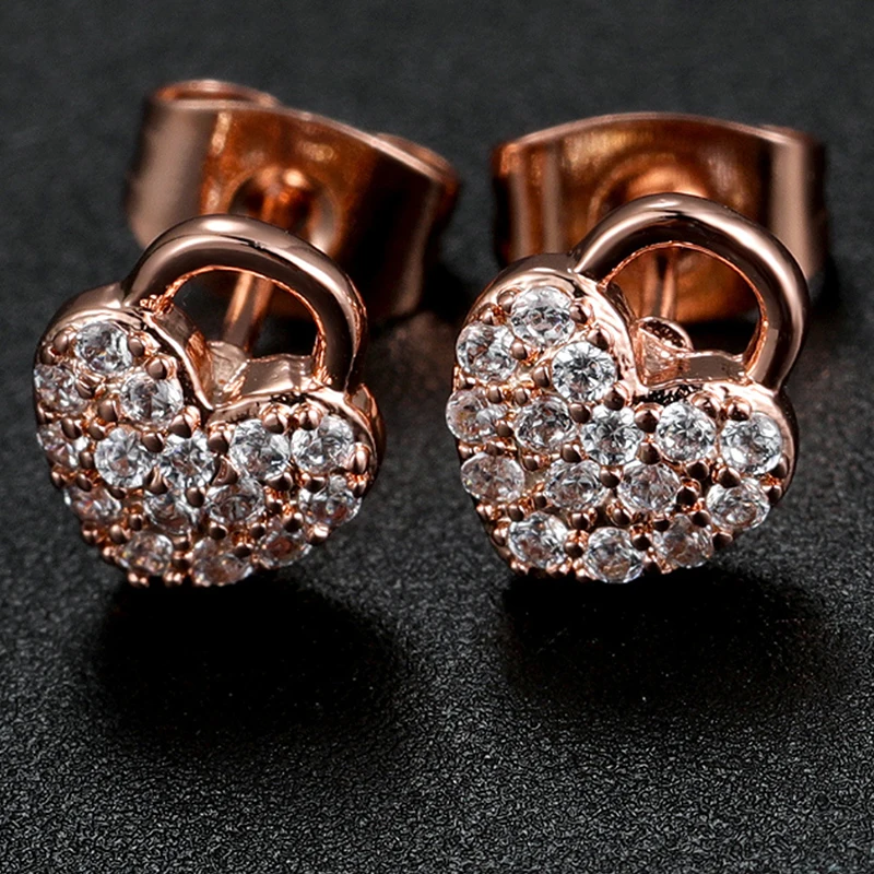 Женские серьги-гвоздики с фианитами в европейском стиле | Украшения и аксессуары