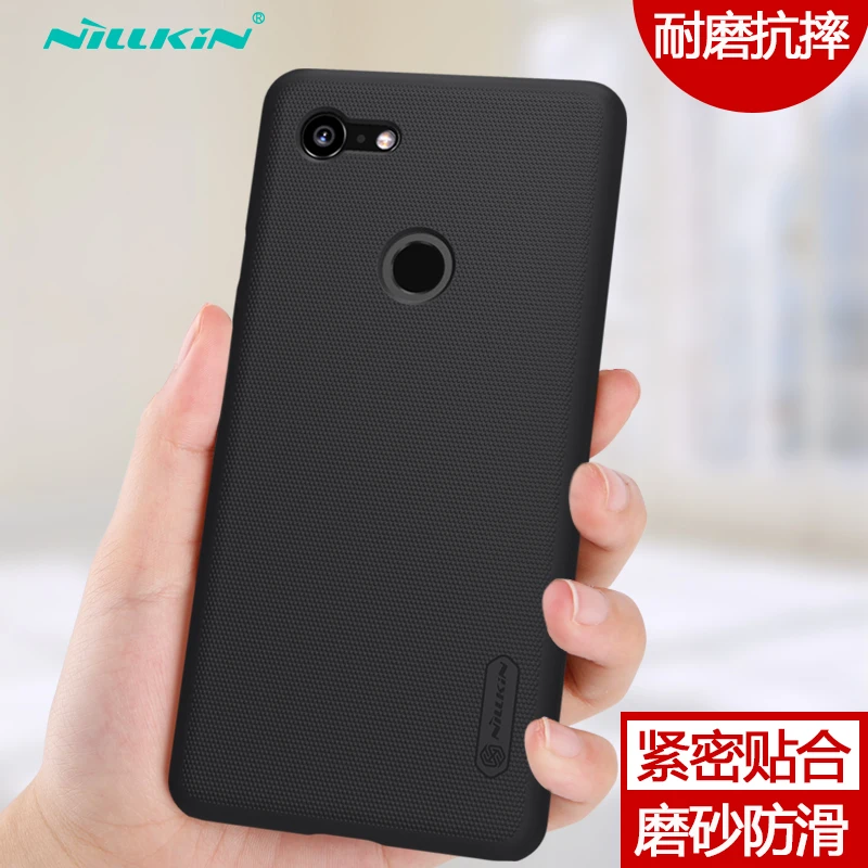 СПС Google Pixel 3 XL чехол Корпус Nillkin матовая серия Роскошная жесткая задняя крышка из ПК чехол для Google Pixel 3 XL Pixel3 XL 3XL - Цвет: Черный