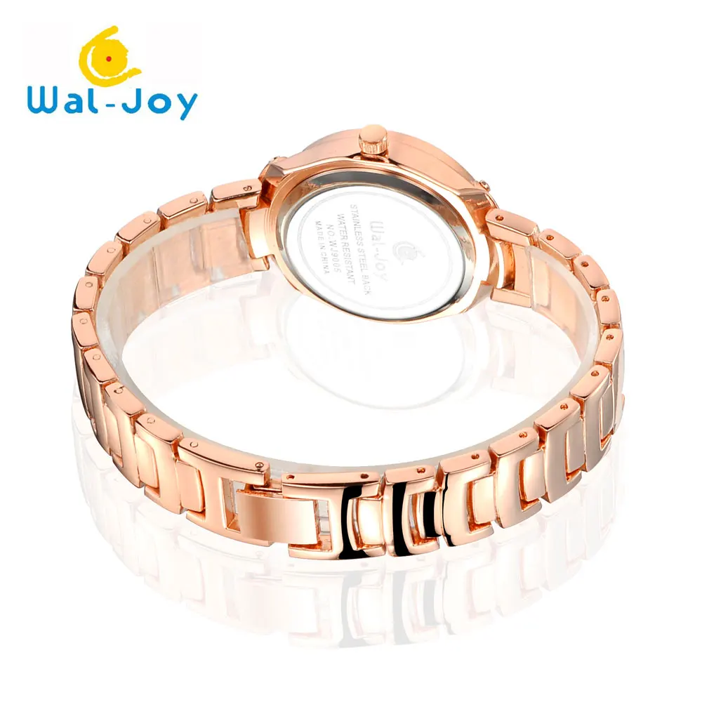 

Wal-Joy Luxury Diamond Crystal Watch Small Dial Women Waterproof Dress Watch Gold/Rose Gold Bracelet Watch in Quartz(9005)